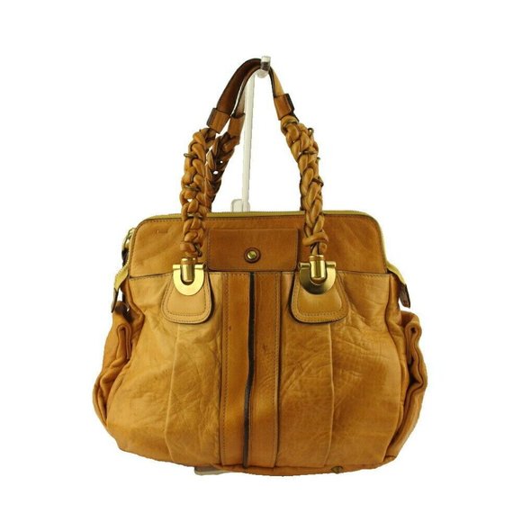 Authenticity guaranteed USED Chloe Tote Bag Eloise Beige Leather